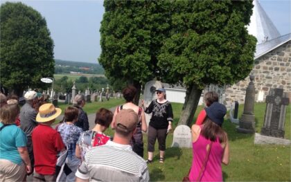 Nancy Shaink au cimetière Saint Christophe au Québec
