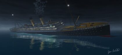 Illustration du naufrage de l'Empress of Ireland